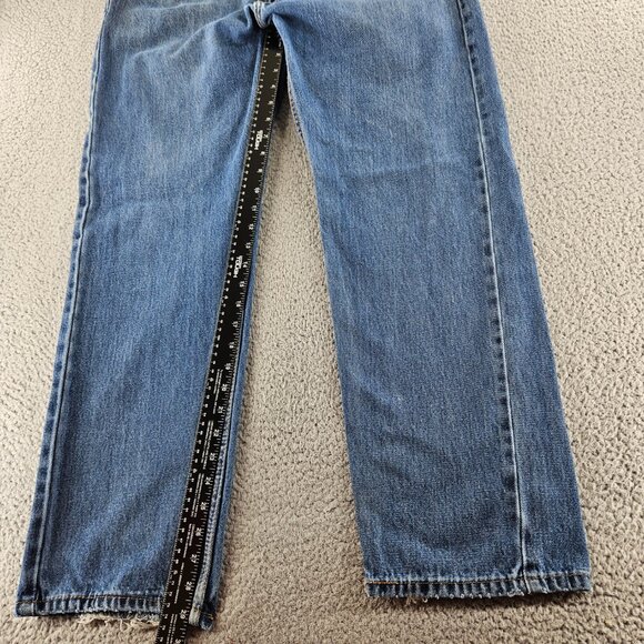 Levis Jeans Mens 36x30 Blue 505 Straight Leg Denim Work Pants - Picture 10 of 16